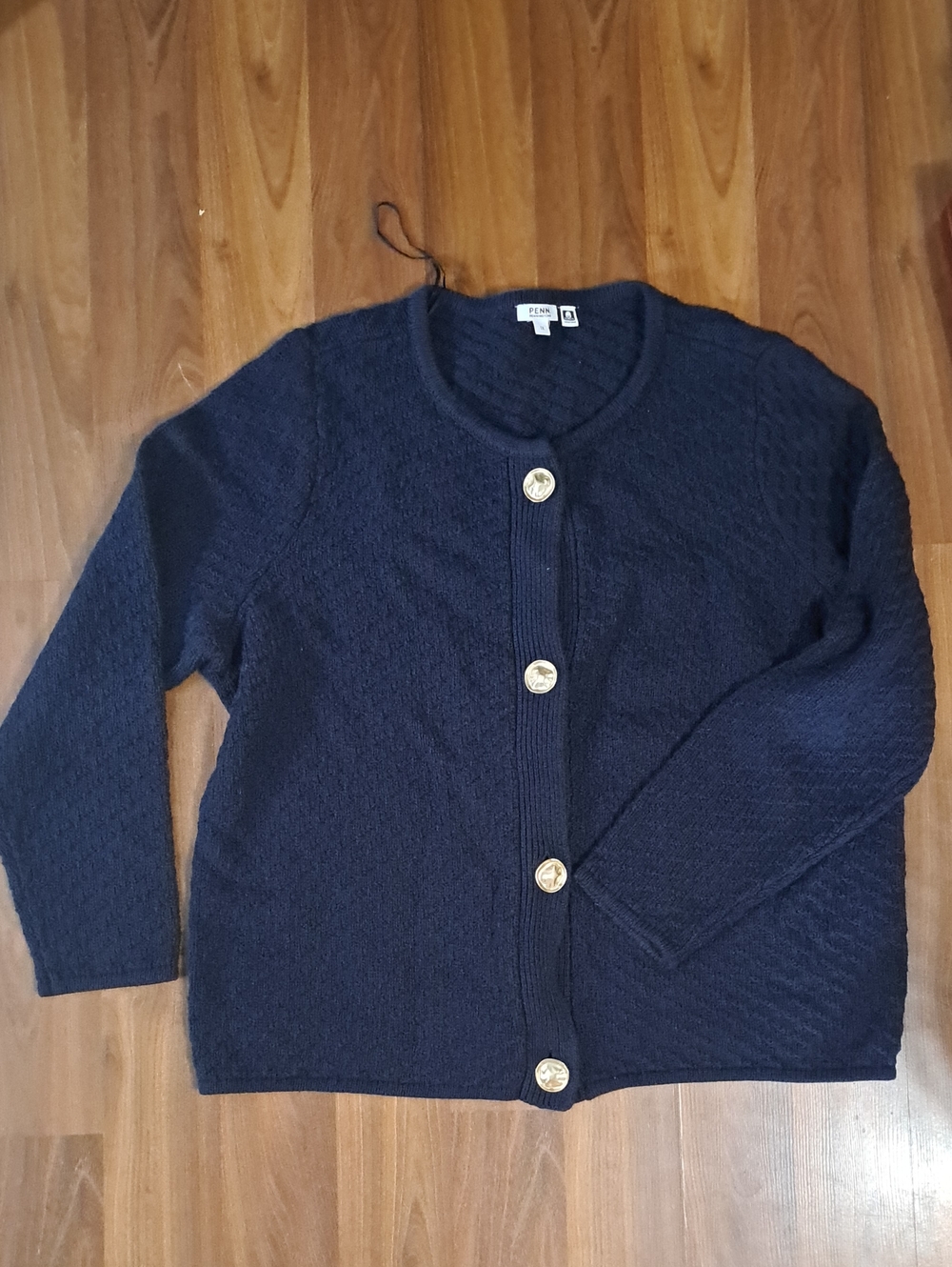 Penningtons Navy Button-Front Knit Cardigan